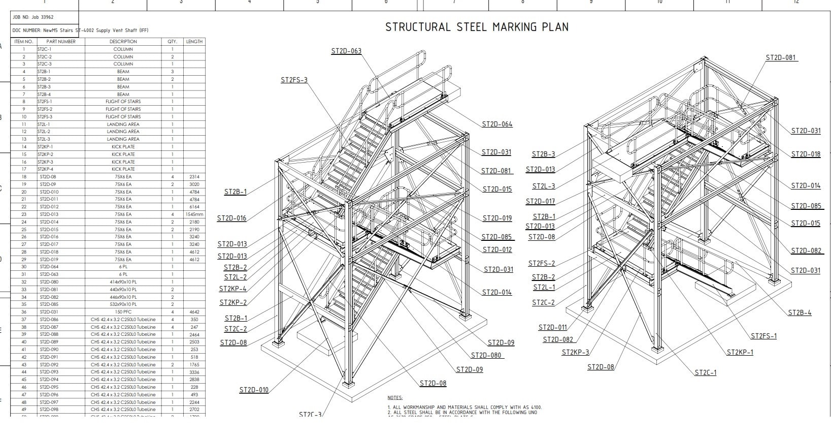 FABRICATION DRAWINGS Fab dwg au